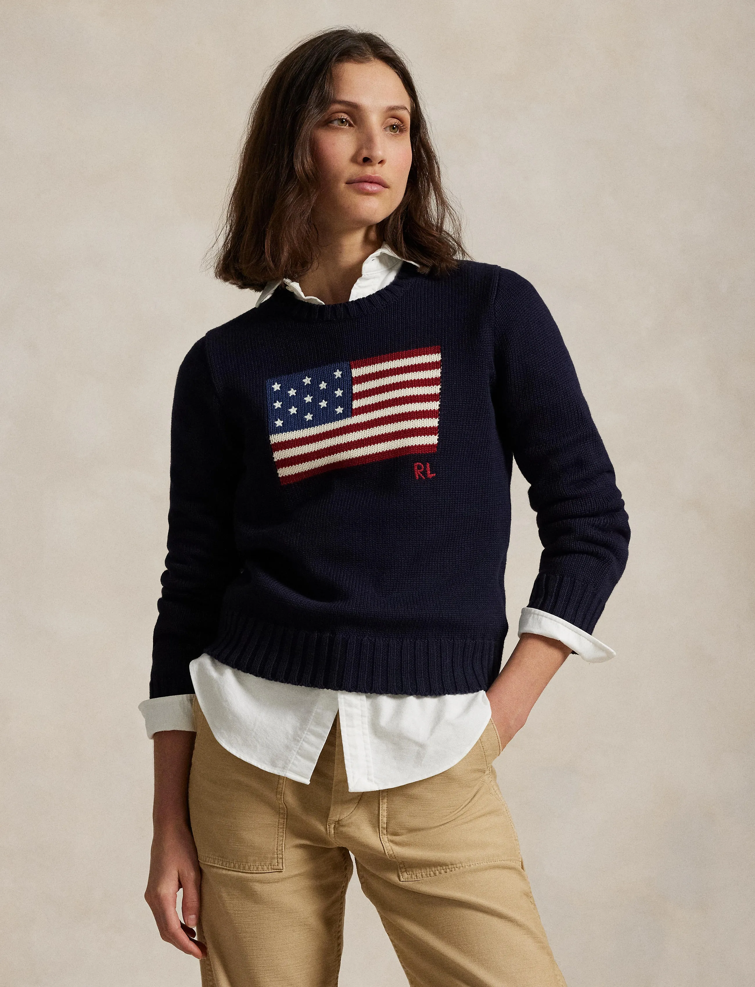 Polo Ralph Lauren 10/1 Roving Cotton-Lsl-Plo stickade tröjor dam – bild 10
