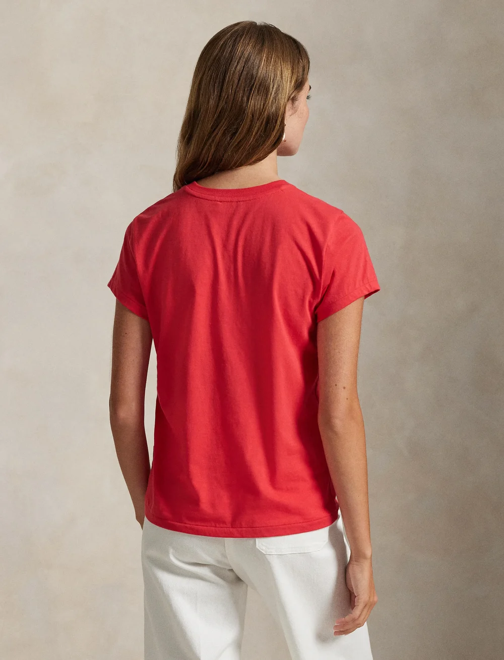 Polo Ralph Lauren - Cotton Jersey Crewneck Tee - t-shirts & tops - deep orangey red - 2