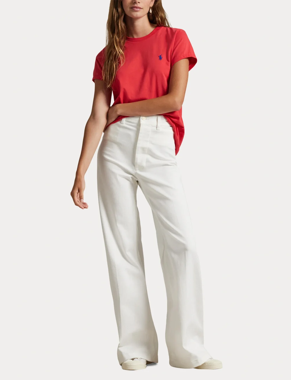 Polo Ralph Lauren - Cotton Jersey Crewneck Tee - t-shirts & tops - deep orangey red - 4