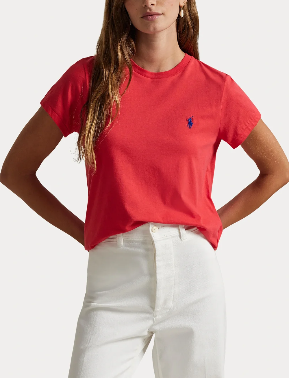 Polo Ralph Lauren - Cotton Jersey Crewneck Tee - t-shirts & tops - deep orangey red - 5