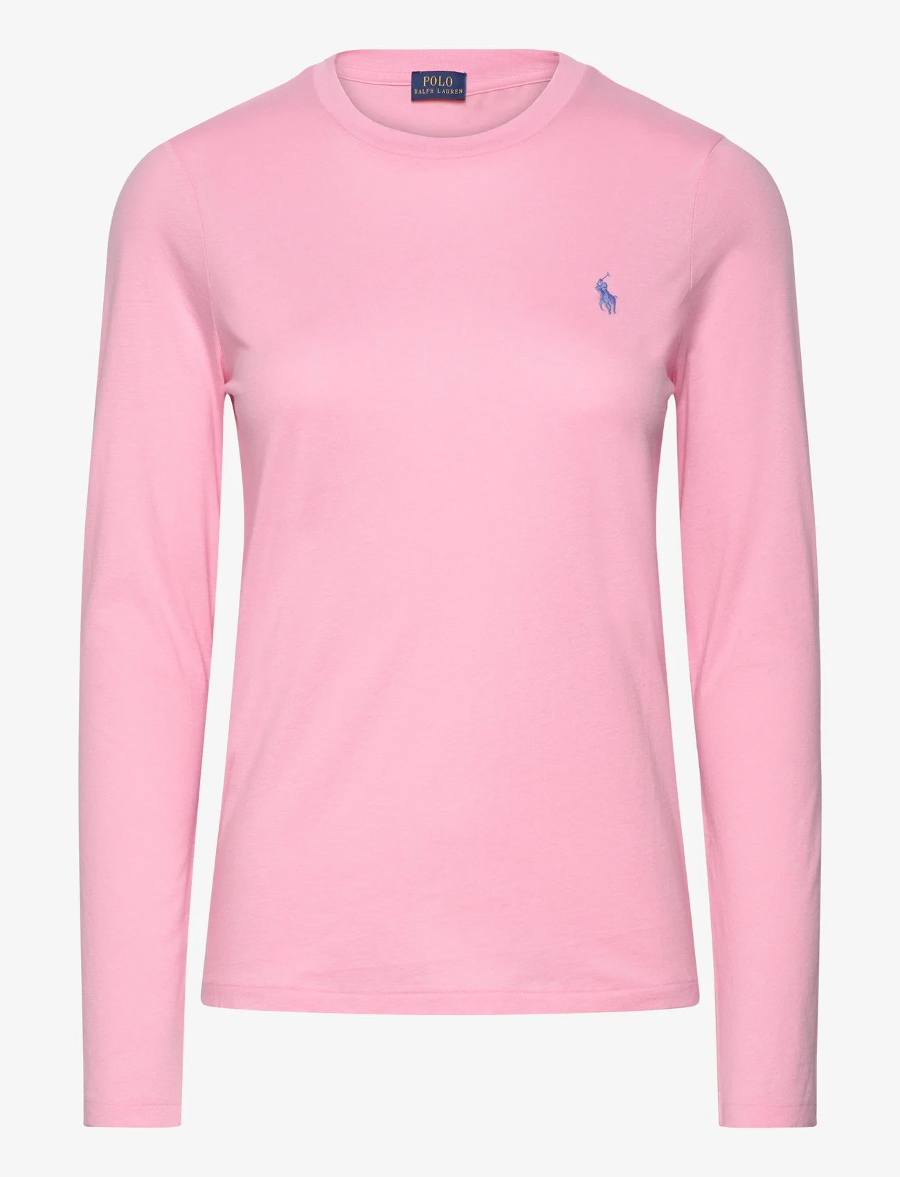 Polo Ralph Lauren - Long-Sleeve Jersey Crewneck Tee - topi ar garām piedurknēm - course pink - 0