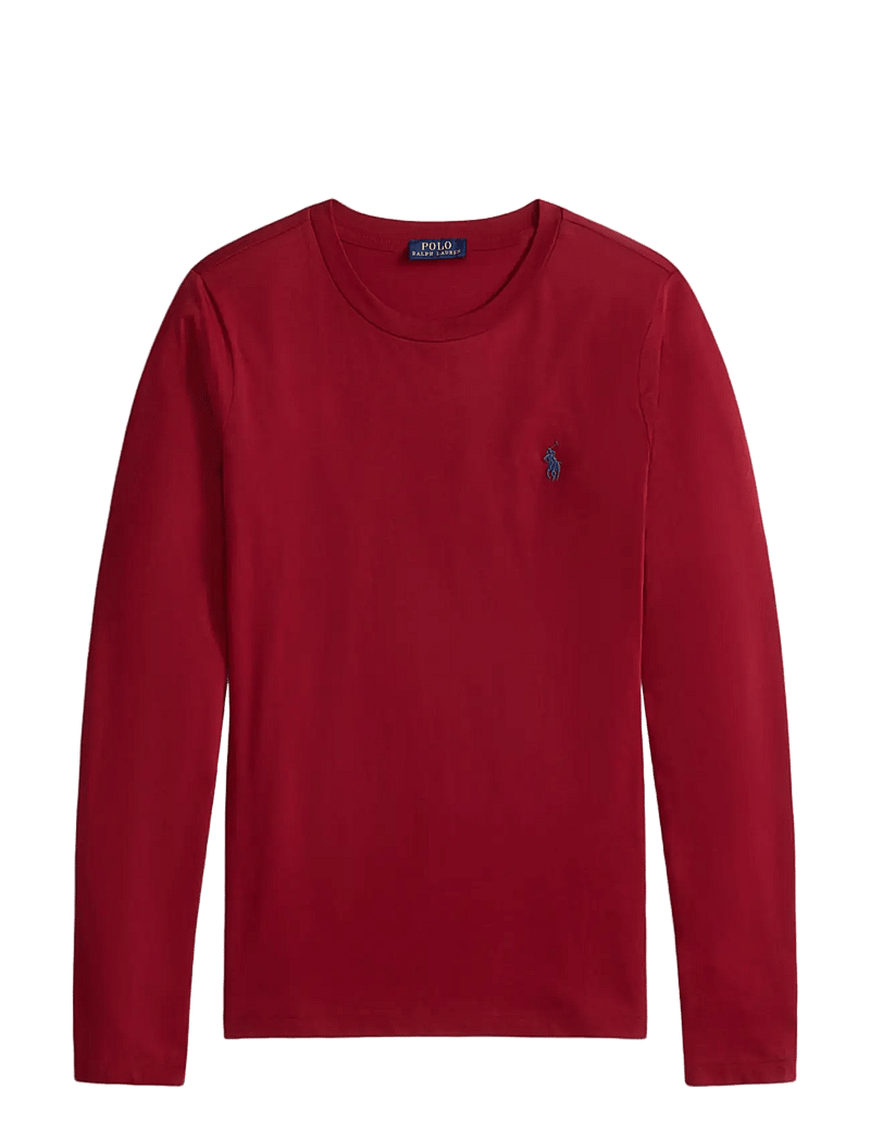 Polo Ralph Lauren - Long-Sleeve Jersey Crewneck Tee - långärmade toppar - holiday red - 1