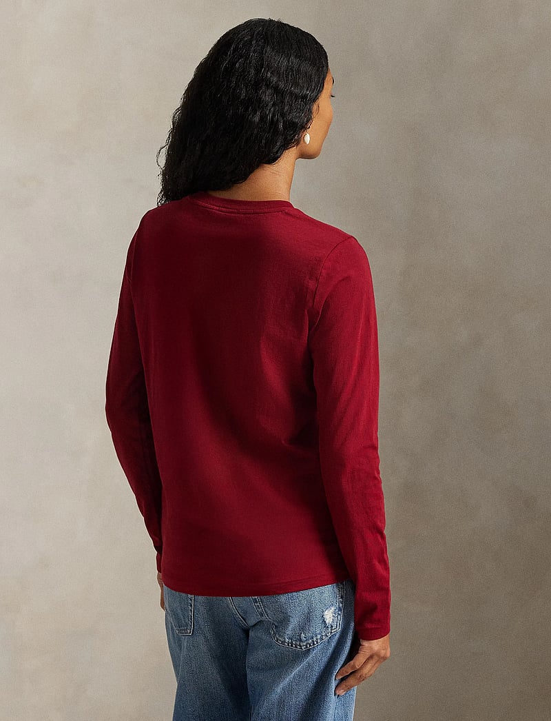 Polo Ralph Lauren - Long-Sleeve Jersey Crewneck Tee - långärmade toppar - holiday red - 2