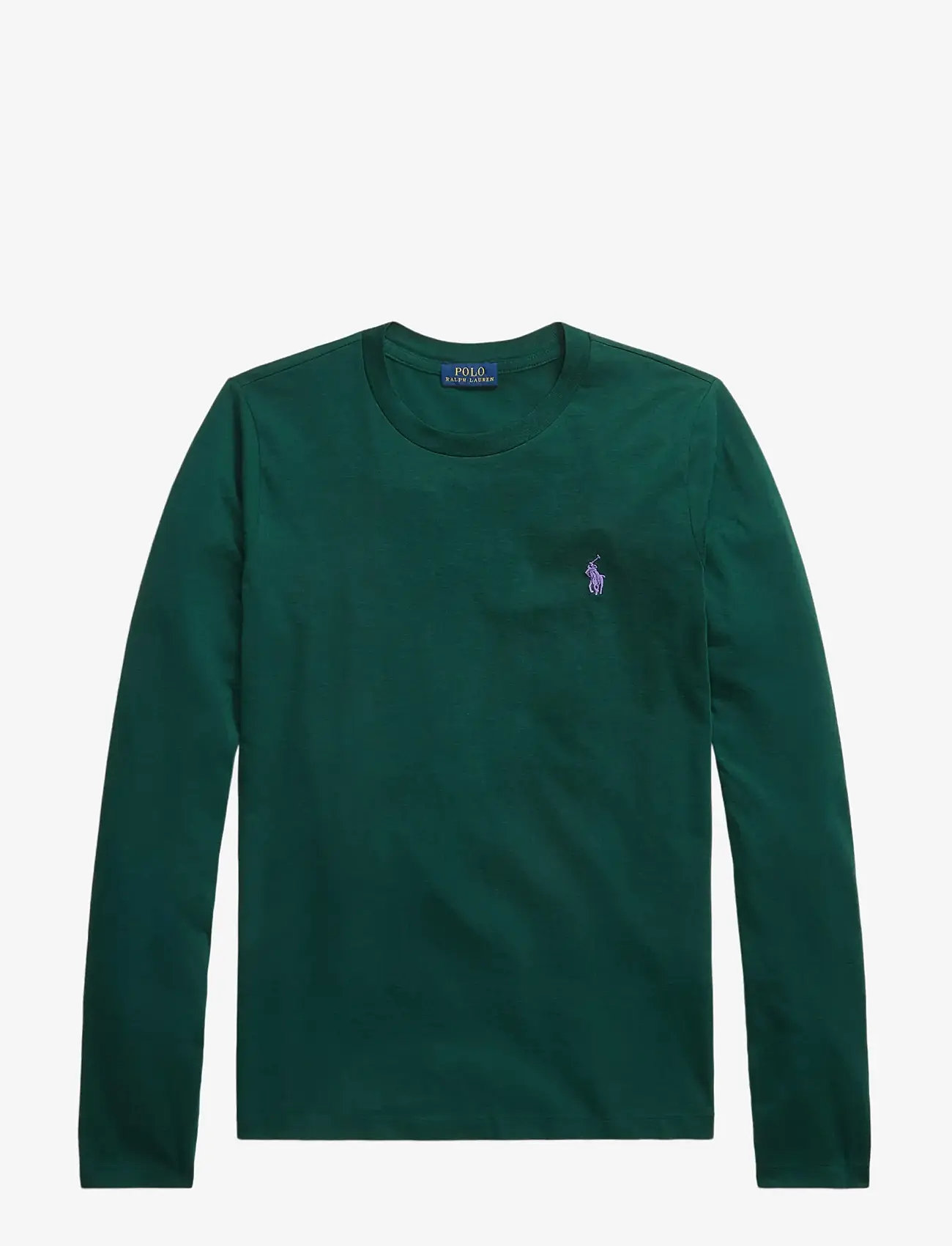 Polo Ralph Lauren - Long-Sleeve Jersey Crewneck Tee - langärmlige tops - moss agate - 0