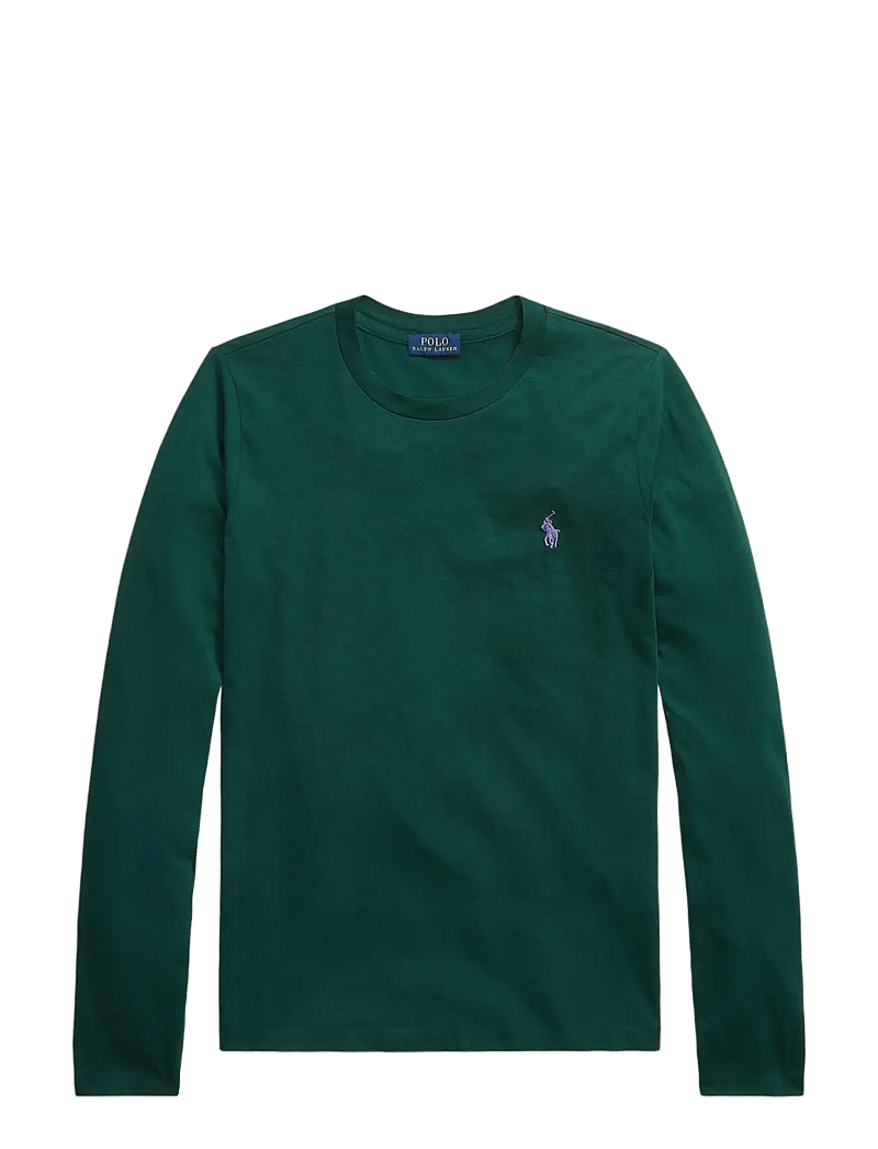 Polo Ralph Lauren - Long-Sleeve Jersey Crewneck Tee - langärmlige tops - moss agate - 0