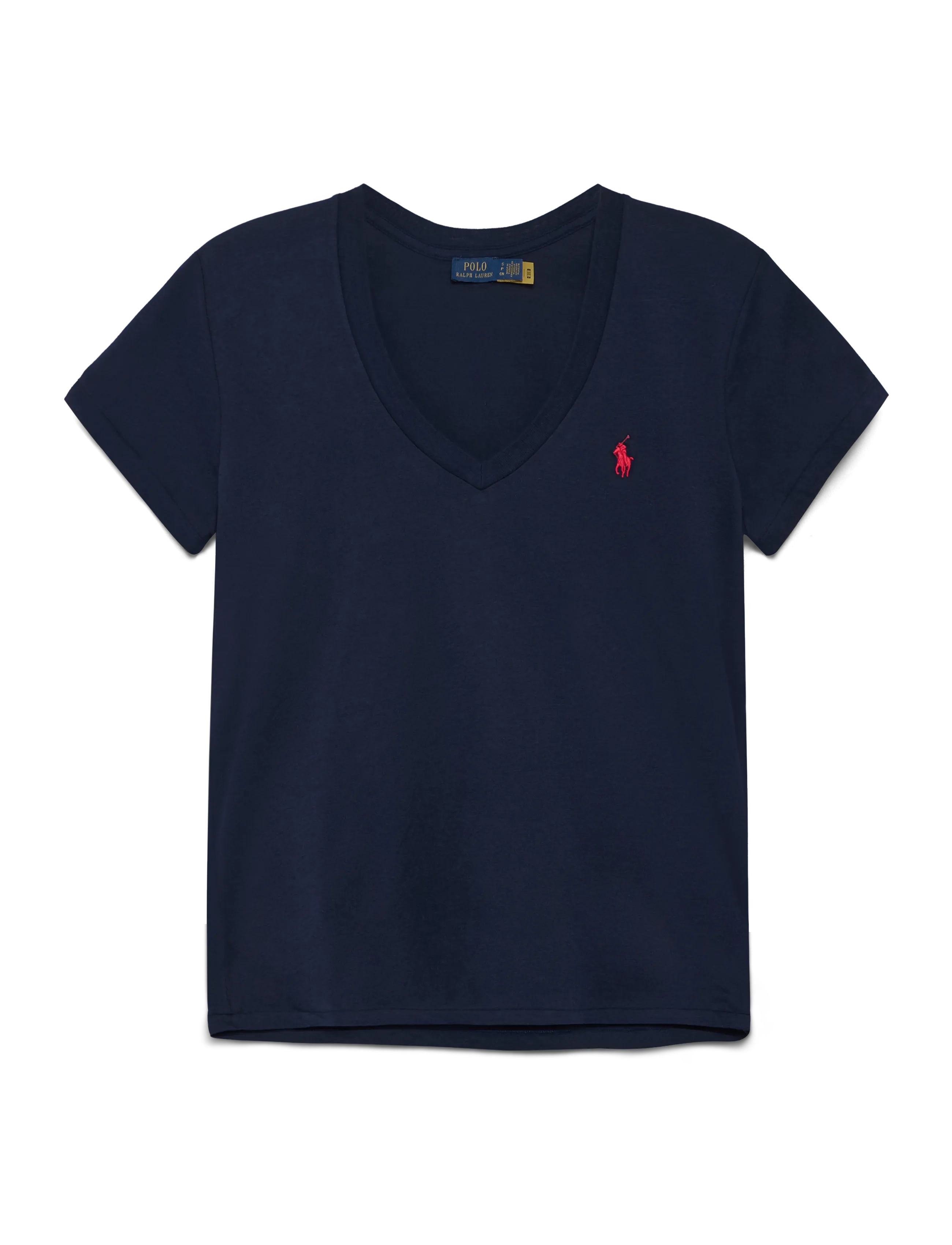 Cotton Jersey V-Neck Tee - CRUISE NAVY
