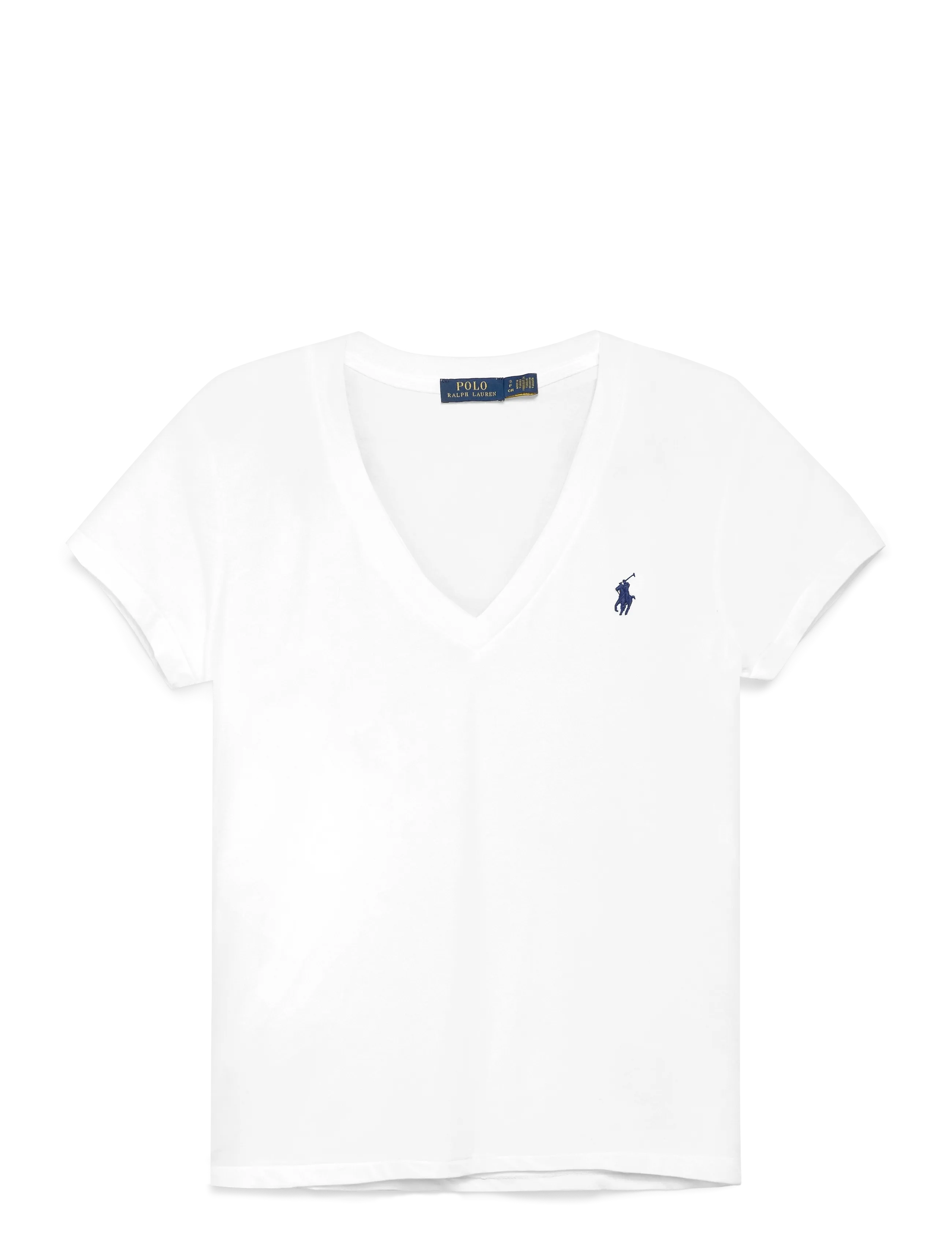 Cotton Jersey V-Neck Tee - WHITE