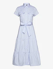 Polo Ralph Lauren - Tiered Cotton Shirtdress - marškinių tipo suknelės - light blue - 0
