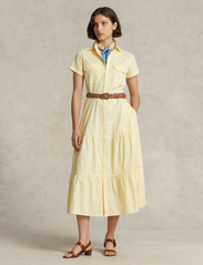 Polo Ralph Lauren - Tiered Cotton Shirtdress - kreklkleitas - t bird yellow - 2