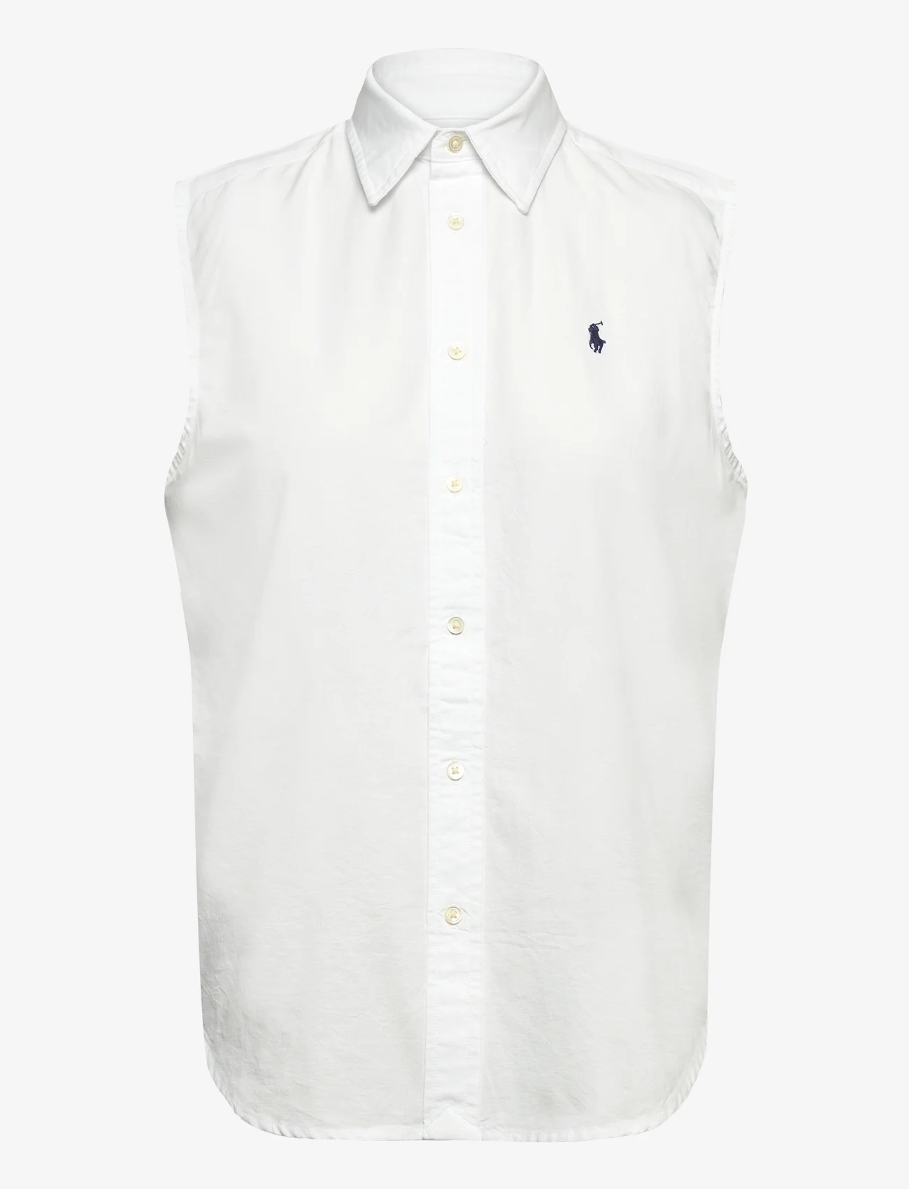 Polo Ralph Lauren - Cotton Oxford Sleeveless Shirt - short-sleeved shirts - white - 0