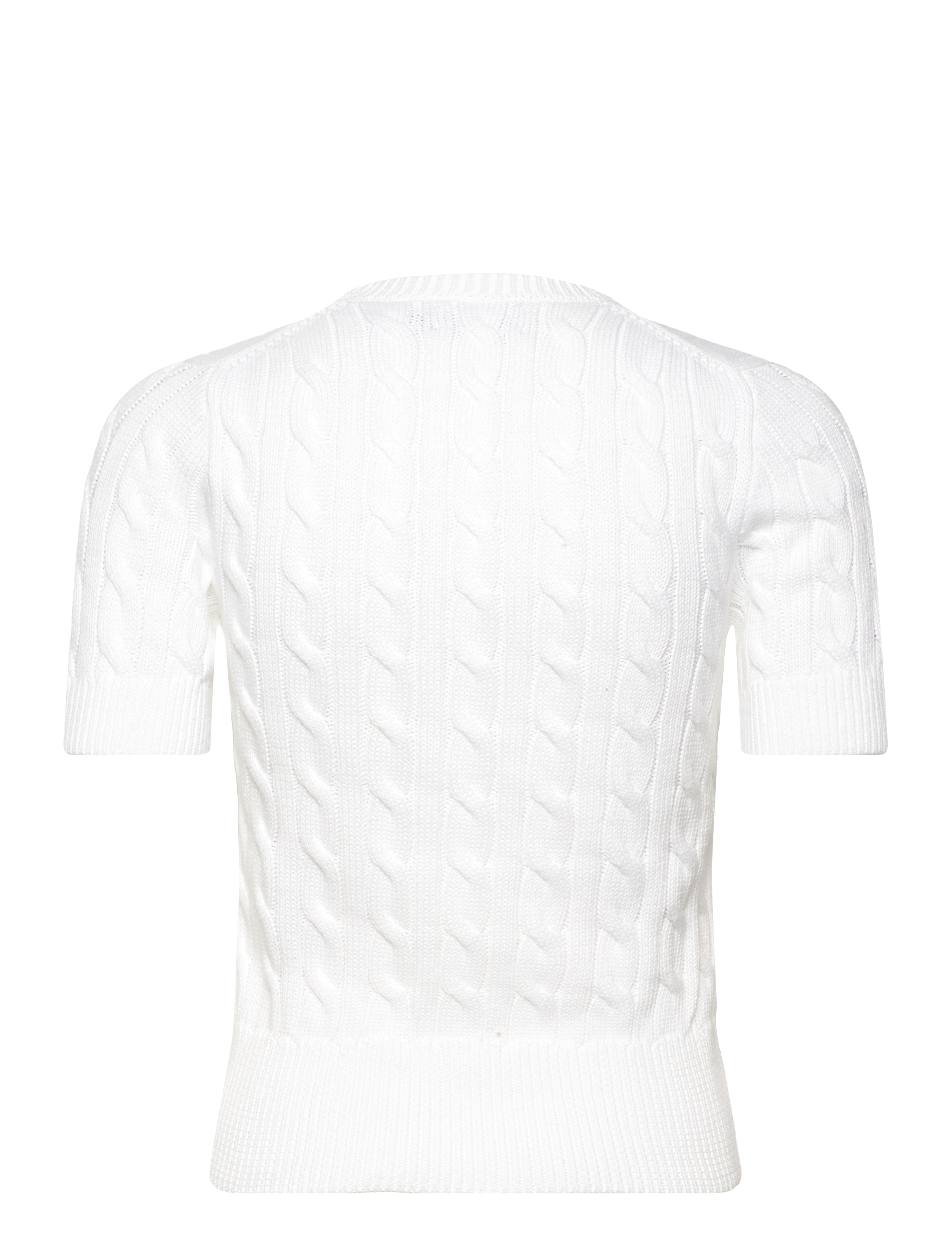 Polo Ralph Lauren - Cable-Knit Short-Sleeve Cardigan - white - 1