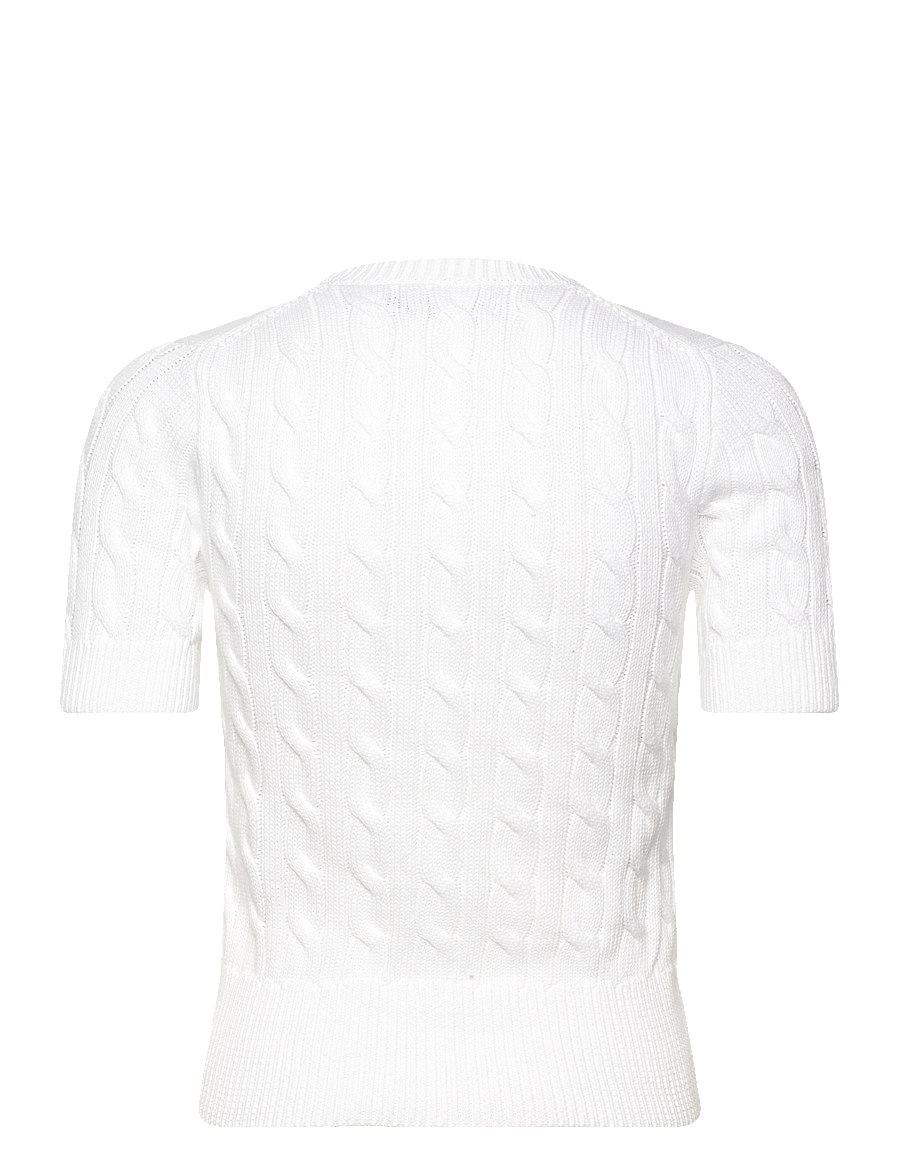 Polo Ralph Lauren - Cable-Knit Short-Sleeve Cardigan - white - 1