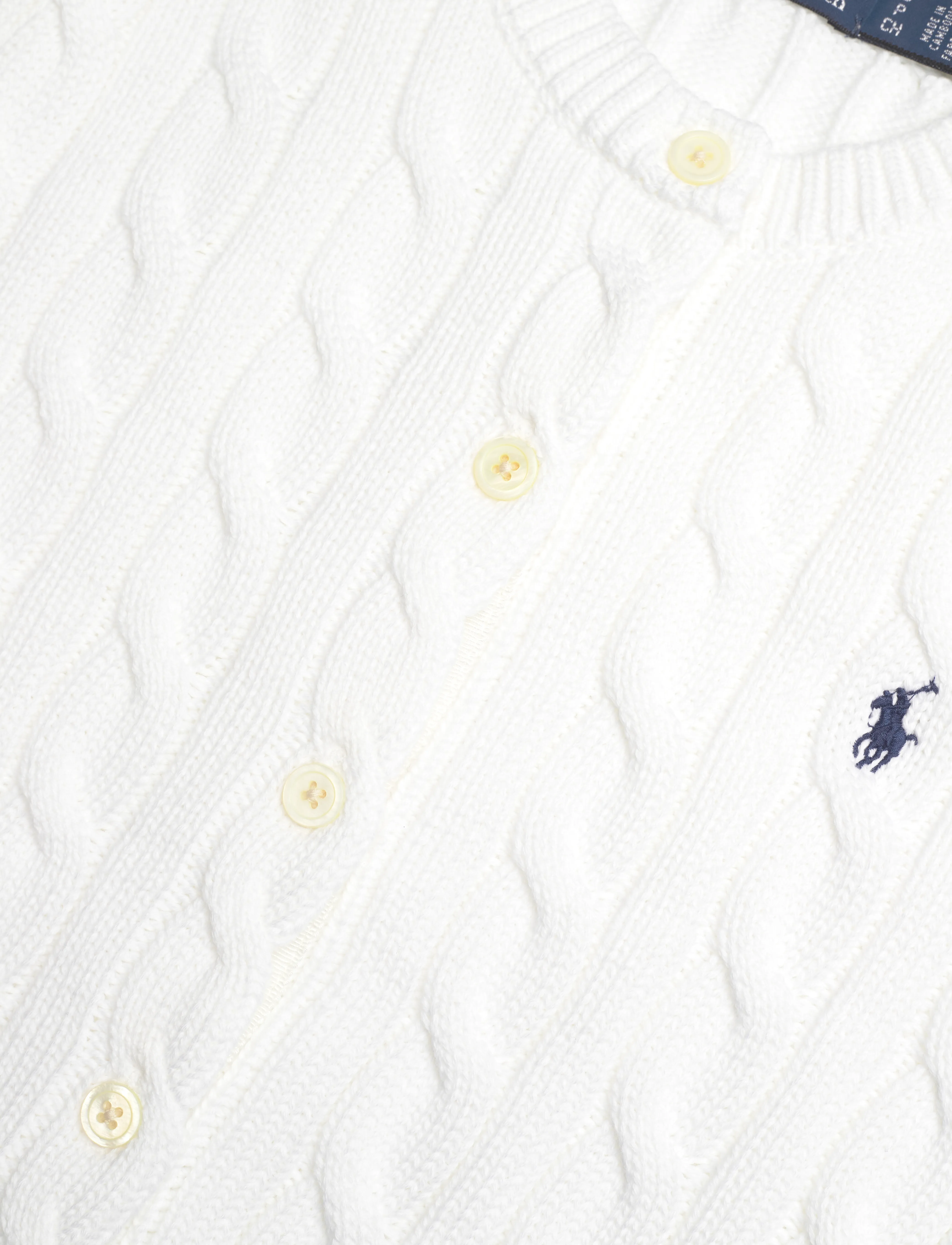 Polo Ralph Lauren - Cable-Knit Short-Sleeve Cardigan - white - 2