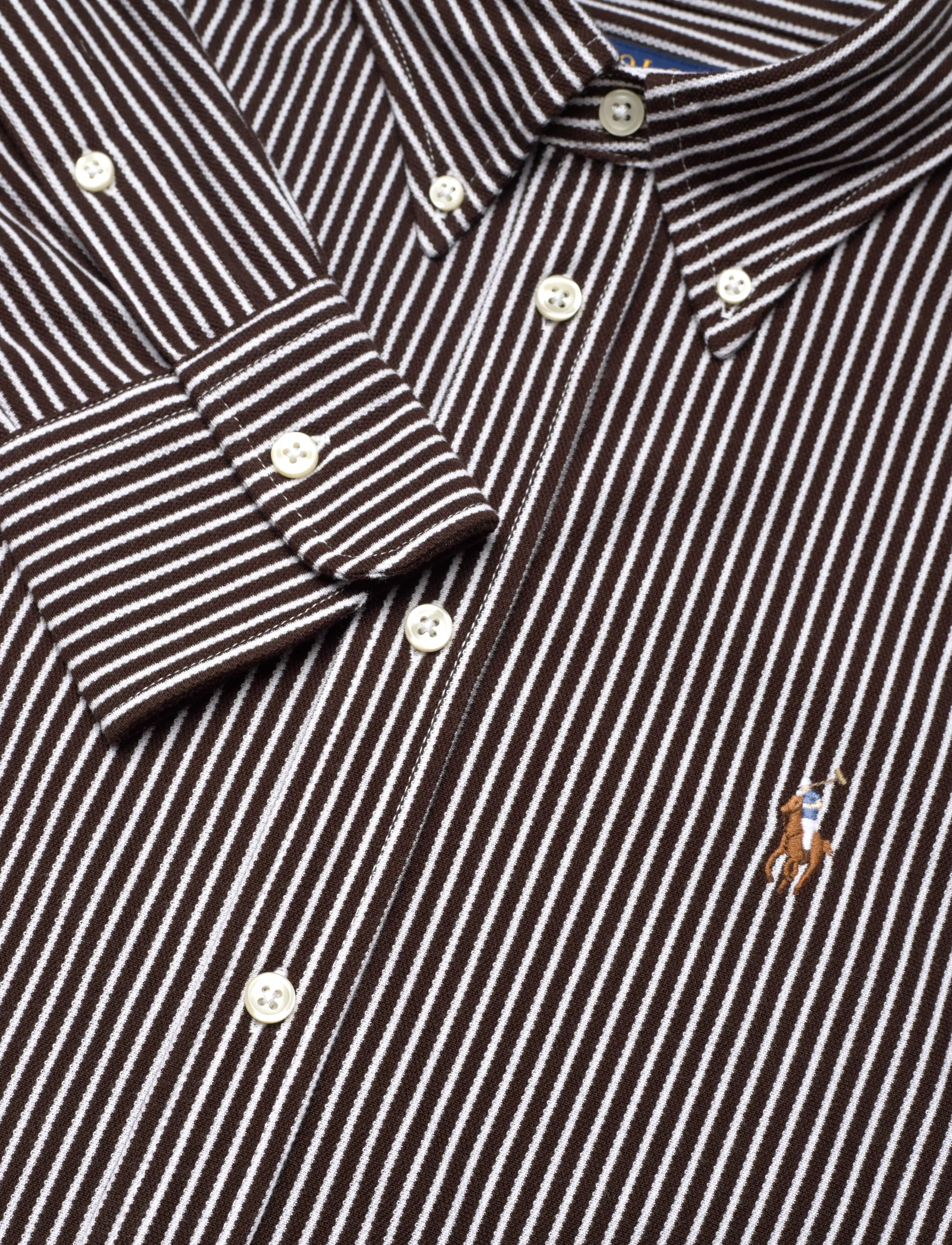 Polo Ralph Lauren - 55/2 OXFORD MESH-LSL-BFS - langærmede skjorter - circuit brown/whi - 2