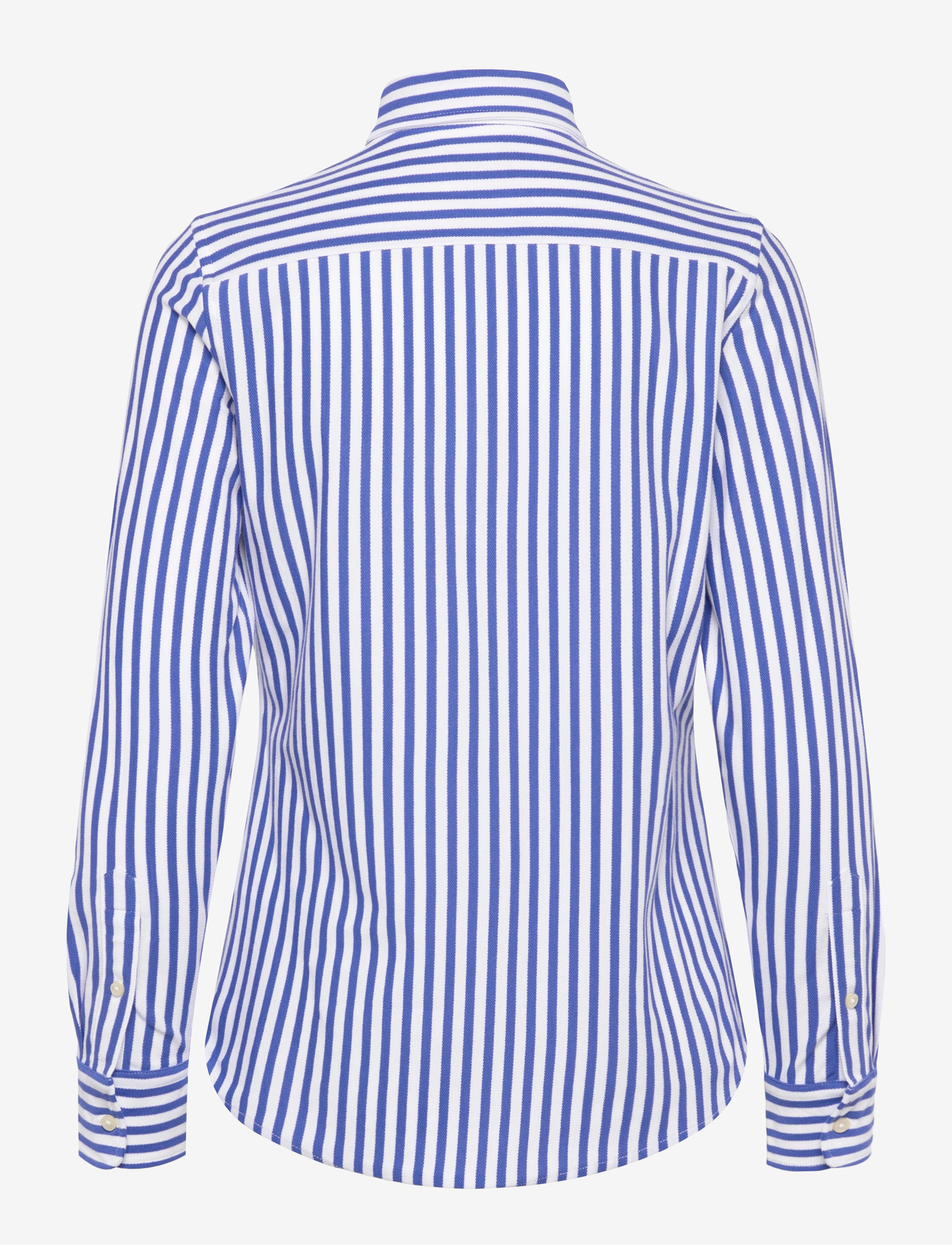 Polo Ralph Lauren - Striped Knit Oxford Cotton Shirt - jeansskjortor - new iris blue/whi - 1