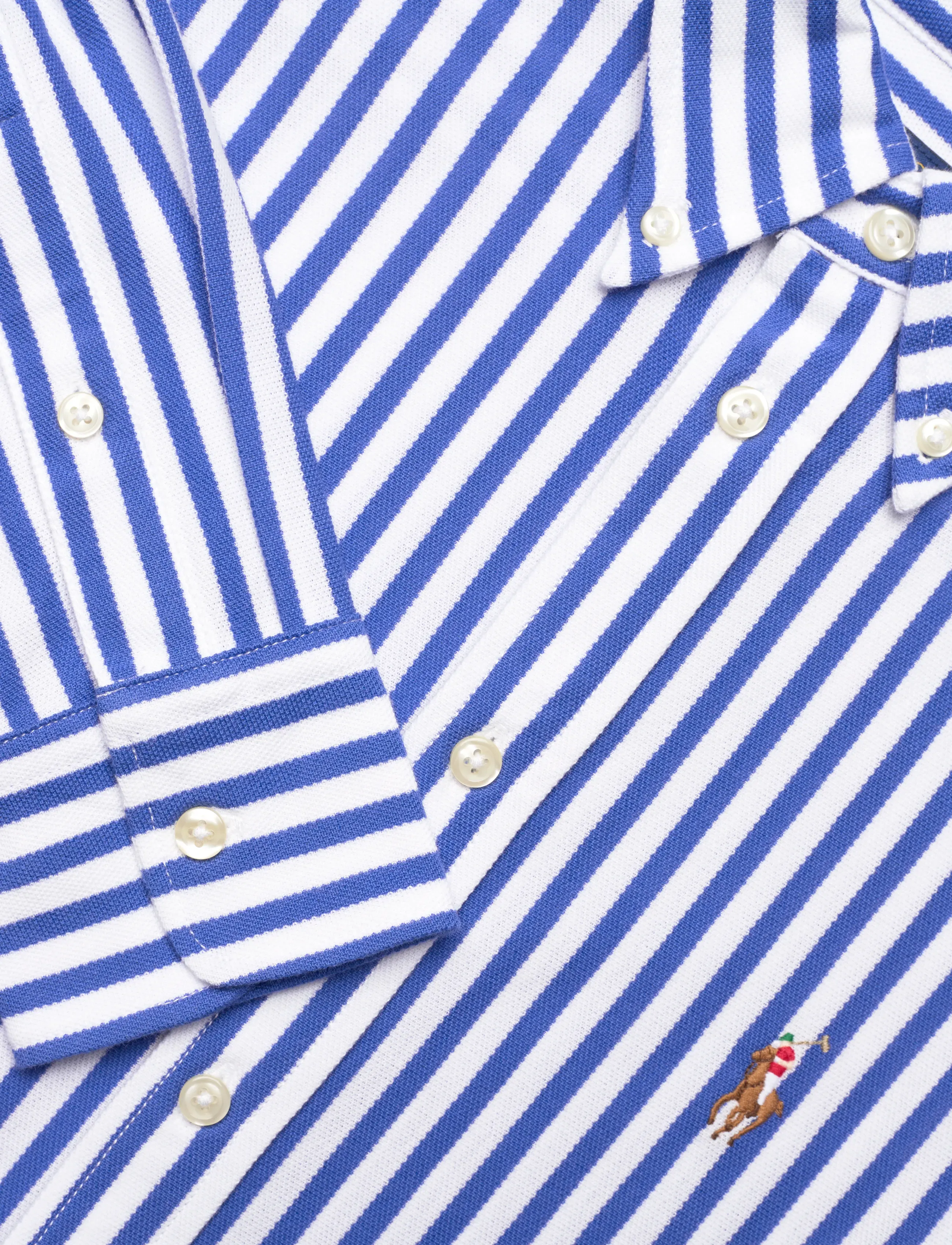 Polo Ralph Lauren - 55/2 OXFORD MESH-LSL-BFS - langærmede skjorter - new iris blue/whi - 2