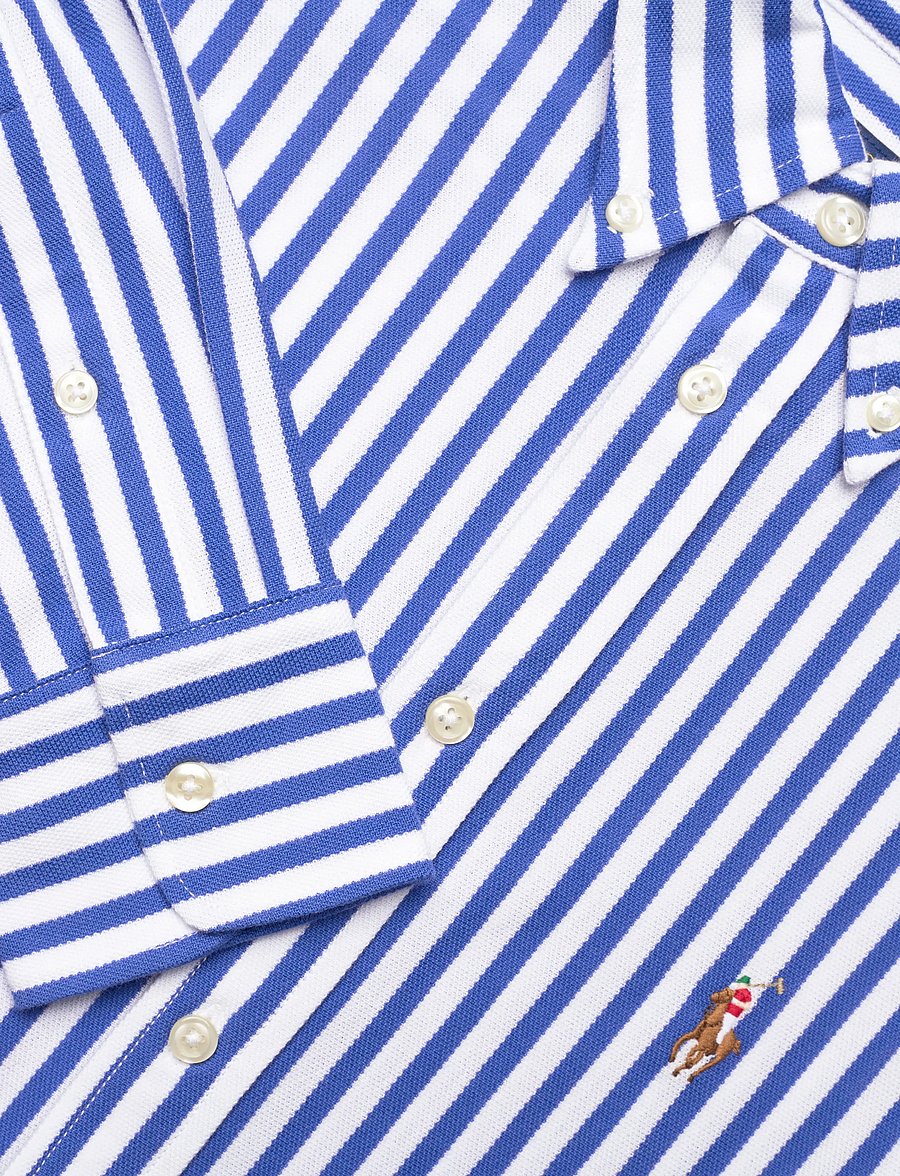Polo Ralph Lauren - 55/2 OXFORD MESH-LSL-BFS - langärmlige hemden - new iris blue/whi - 2