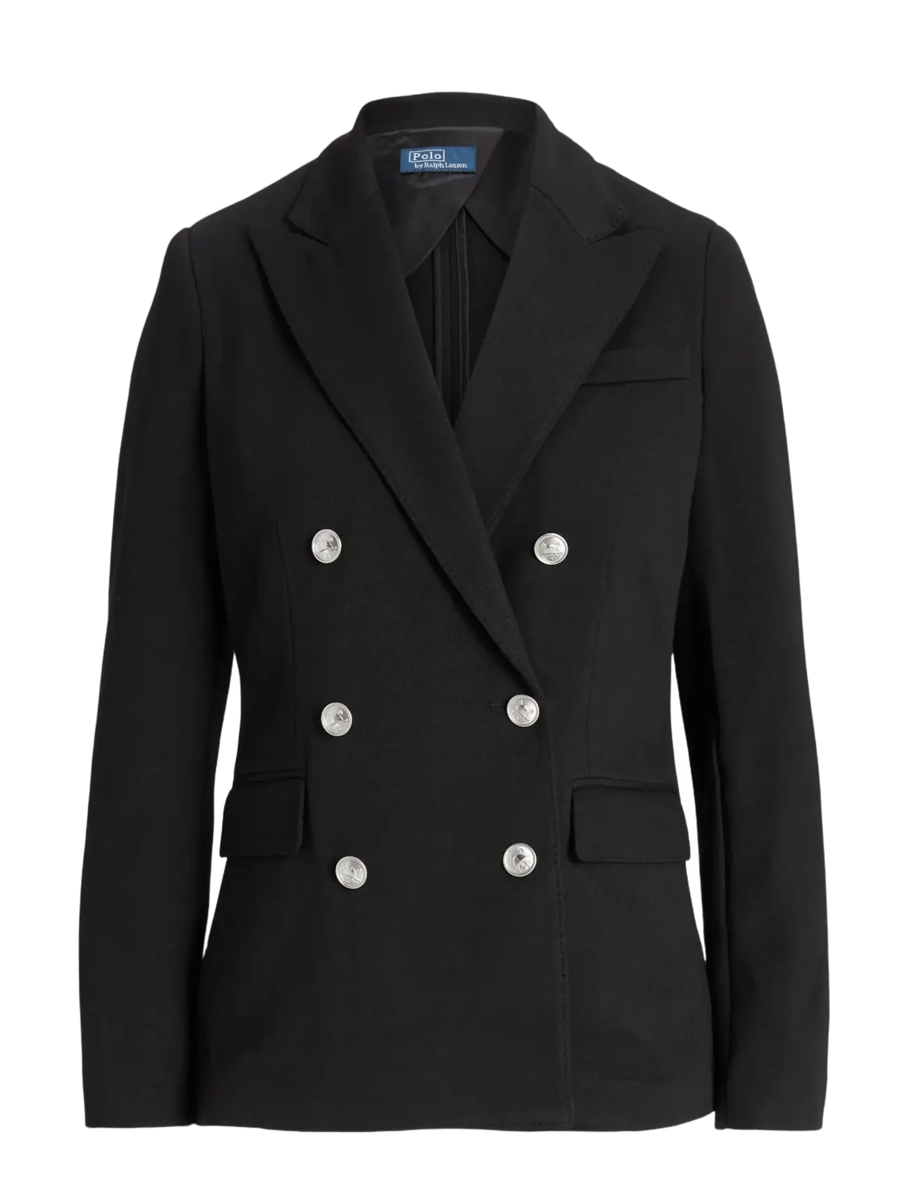 POLO RALPH LAUREN Double-Breasted Knit Blazer Schwarz - 36 - Damen