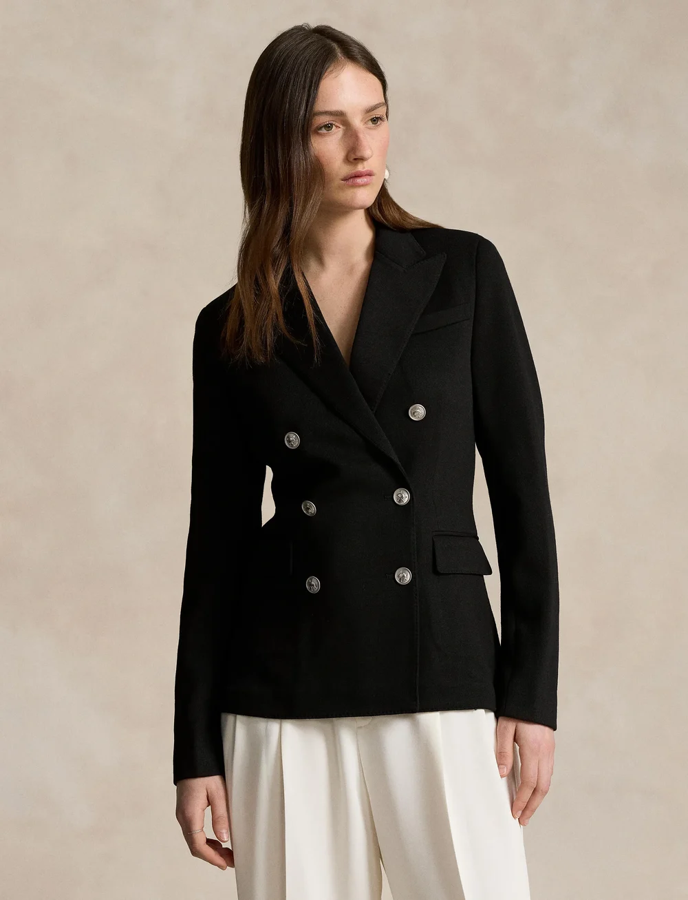 Polo Ralph Lauren - DBL KNIT WOOL-BLZ - kahes joones nööpidega bleiserid - polo black - 3