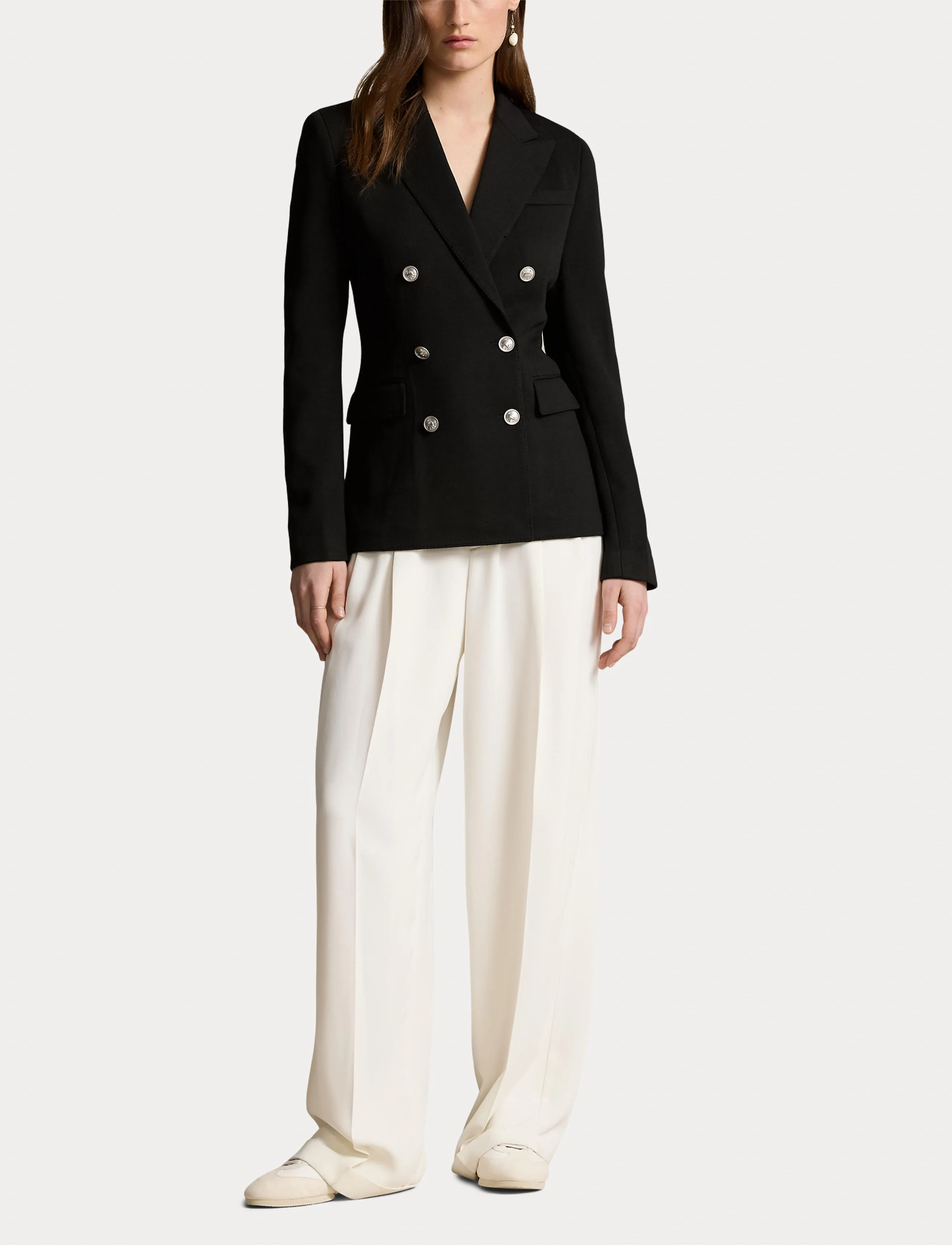 Polo Ralph Lauren - Double-Breasted Knit Blazer - zweireihige blazer - polo black - 4