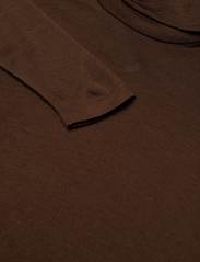 Polo Ralph Lauren - Wool-Blend Jersey Roll Neck Midi Dress - marškinėlių tipo suknelės - dark brown - 3
