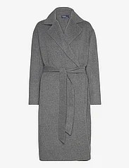 Polo Ralph Lauren - Wool-Blend Wrap Coat - ziemas mēteļi - grey melange - 0