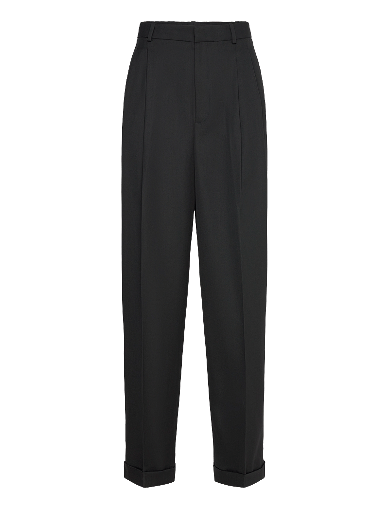 Polo Ralph Lauren - Wool Wide-Leg Tuxedo Pant - kostymbyxor - polo black - 1