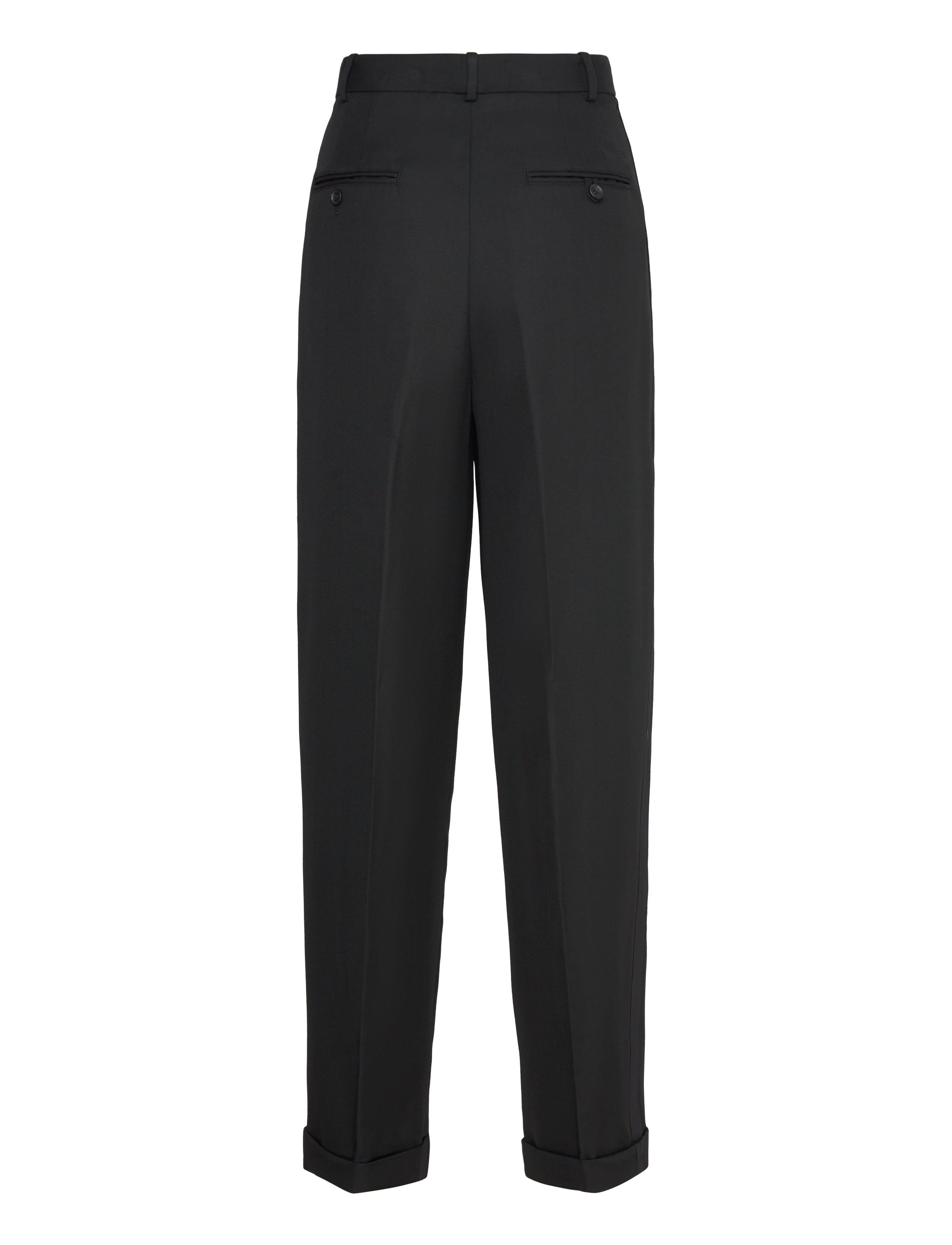 Polo Ralph Lauren - Wool Wide-Leg Tuxedo Pant - habitbukser - polo black - 2