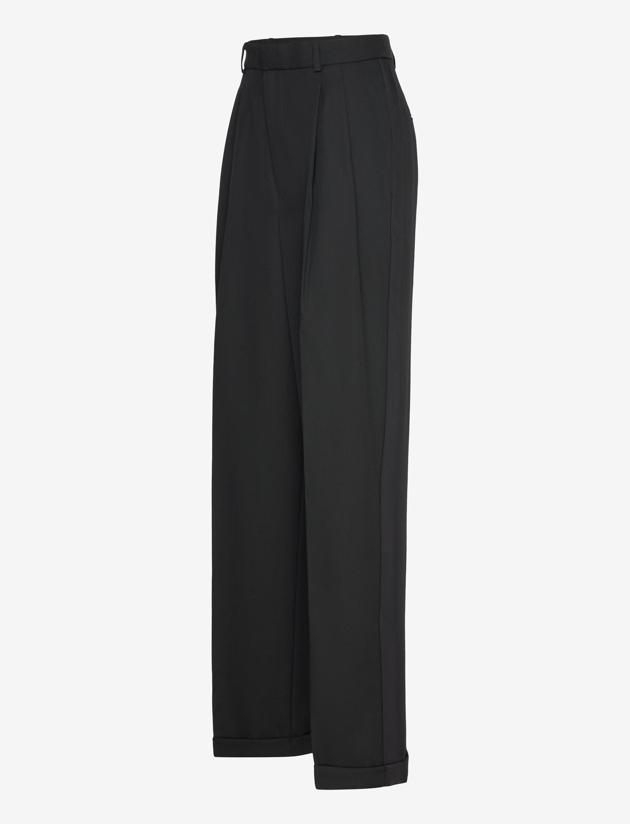 Polo Ralph Lauren - Wool Wide-Leg Tuxedo Pant - kostymbyxor - polo black - 4