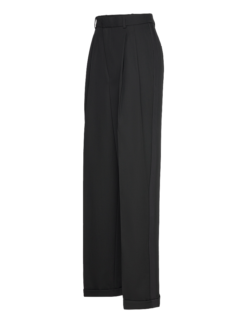 Polo Ralph Lauren - Wool Wide-Leg Tuxedo Pant - kostymbyxor - polo black - 4