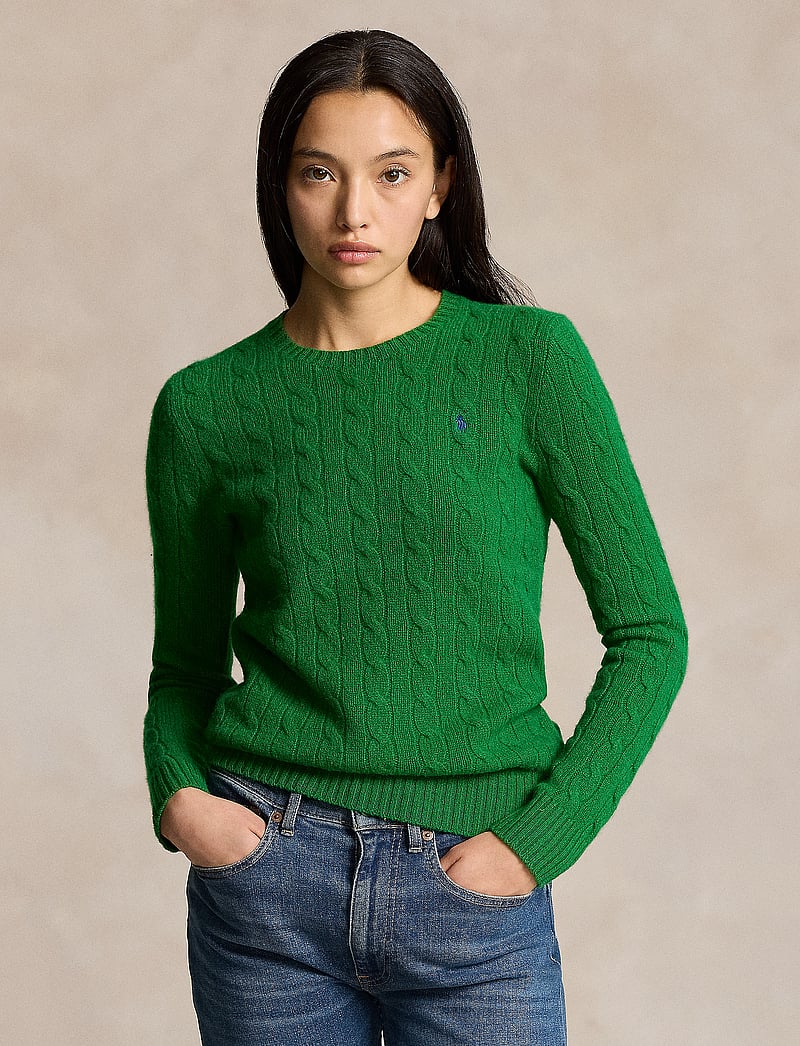 Polo Ralph Lauren - Cable-Knit Wool-Cashmere Sweater - kashmir - green grass 24 - 0