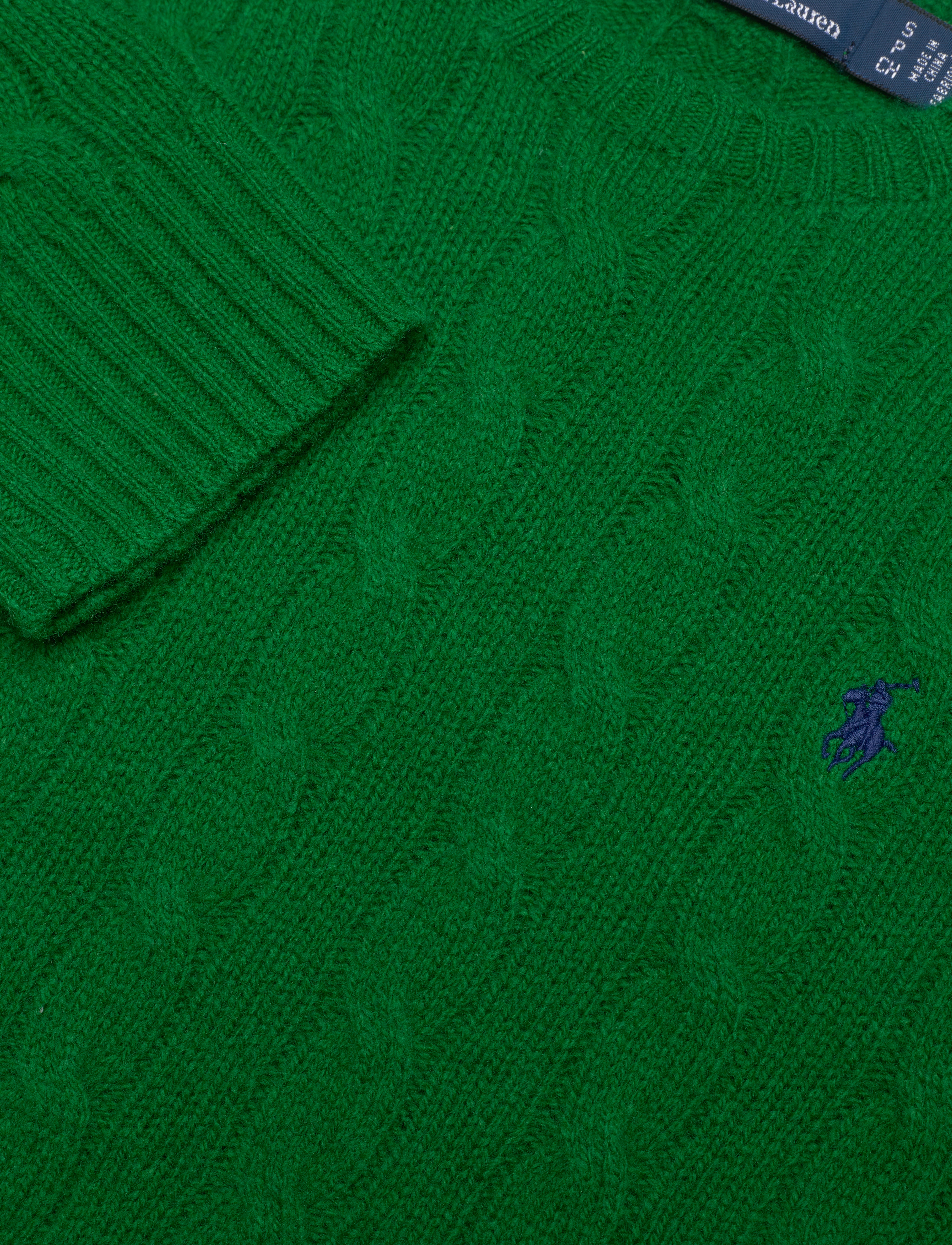 Polo Ralph Lauren - Cable-Knit Wool-Cashmere Sweater - green grass 24 - 3