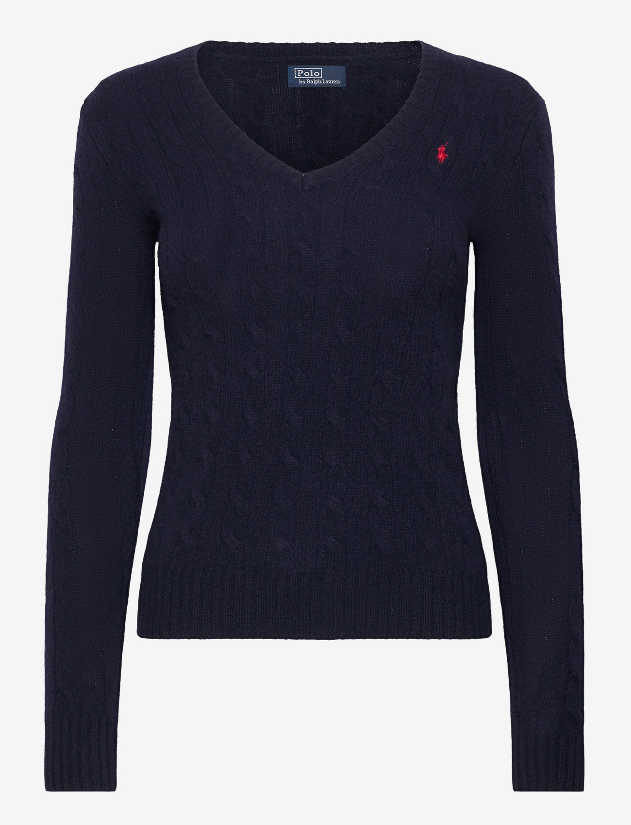 Polo Ralph Lauren Cable-knit Wool-cashmere V-neck Sweater