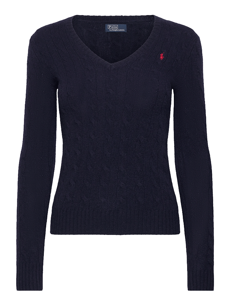 Polo Ralph Lauren Cable-knit Wool-cashmere V-neck Sweater