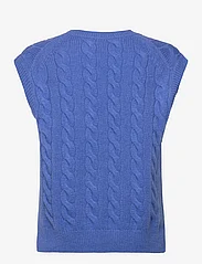 Polo Ralph Lauren - Cable Wool-Cashmere V-Neck Sweater Vest - adītas vestes - new england blue - 1