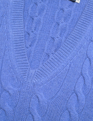 Polo Ralph Lauren - Cable Wool-Cashmere V-Neck Sweater Vest - adītas vestes - new england blue - 2