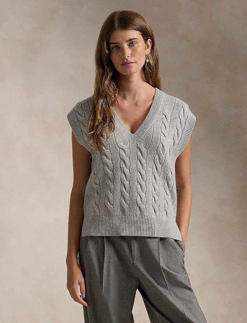 Polo Ralph Lauren Cable Wool-cashmere V-neck Sweater Vest