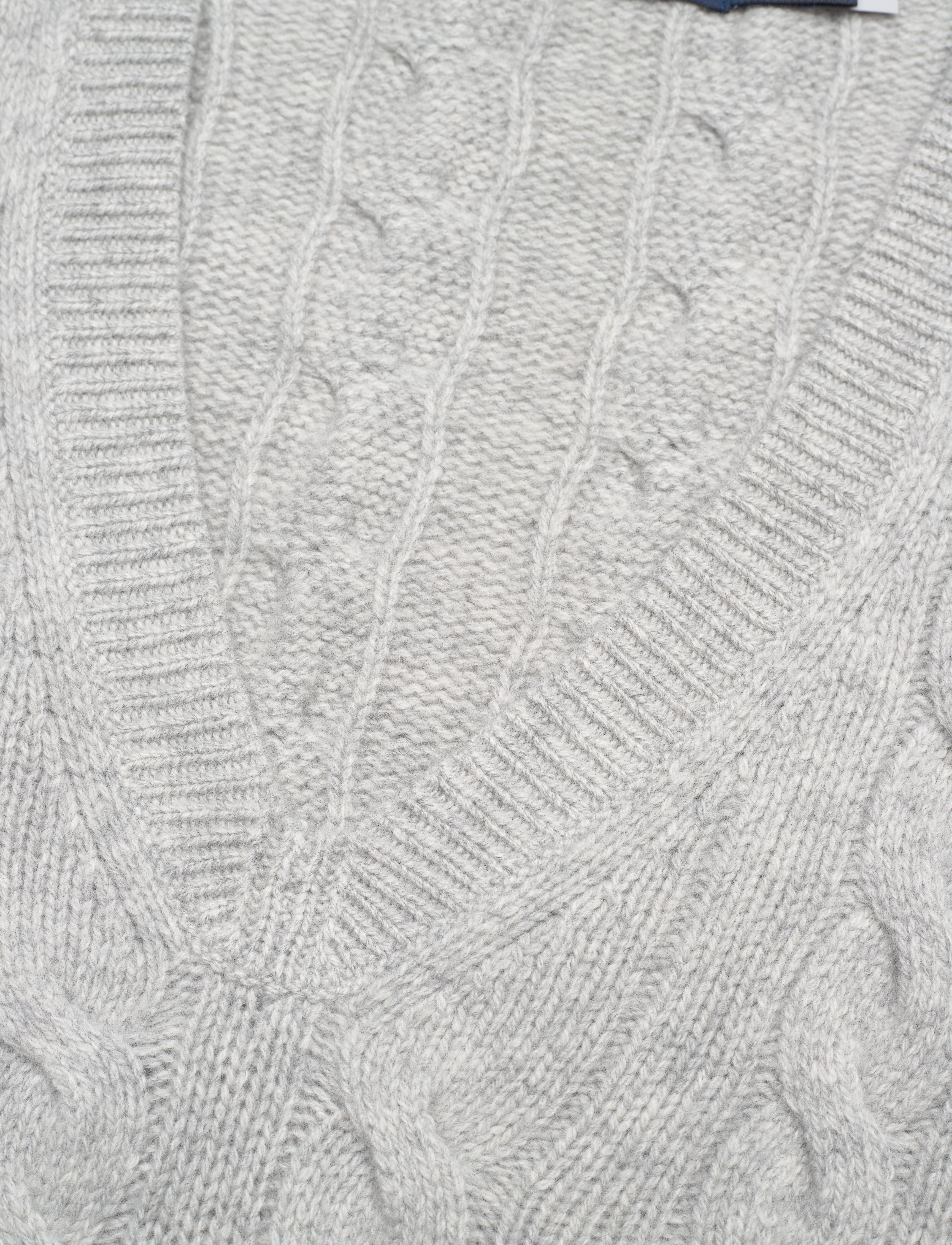 Polo Ralph Lauren - Cable Wool-Cashmere V-Neck Sweater Vest - soft grey melange - 3