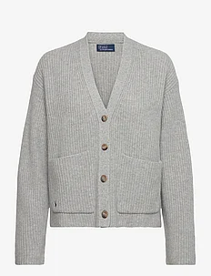 Rib-Knit Wool-Cashmere V-Neck Cardigan, Polo Ralph Lauren