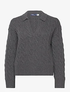 Cable-Knit Wool-Cashmere Polo Jumper, Polo Ralph Lauren