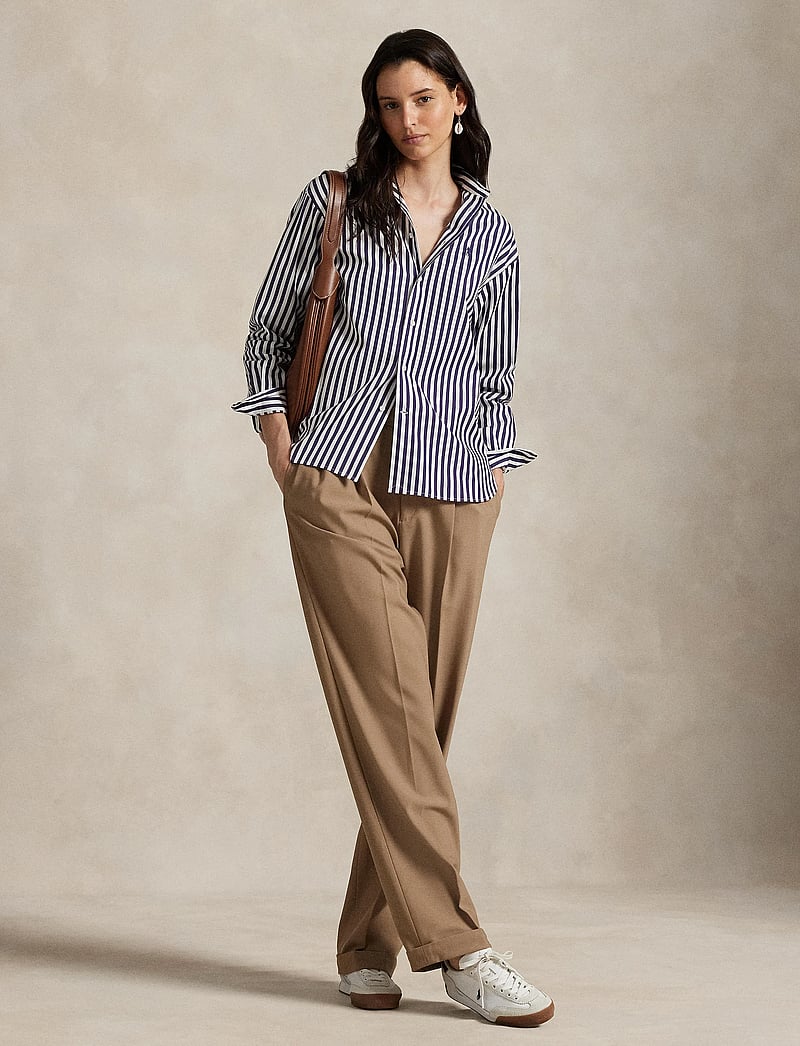 Polo Ralph Lauren - Relaxed Fit Striped Cotton Shirt - teksasärgid - 1323e bright purp - 0