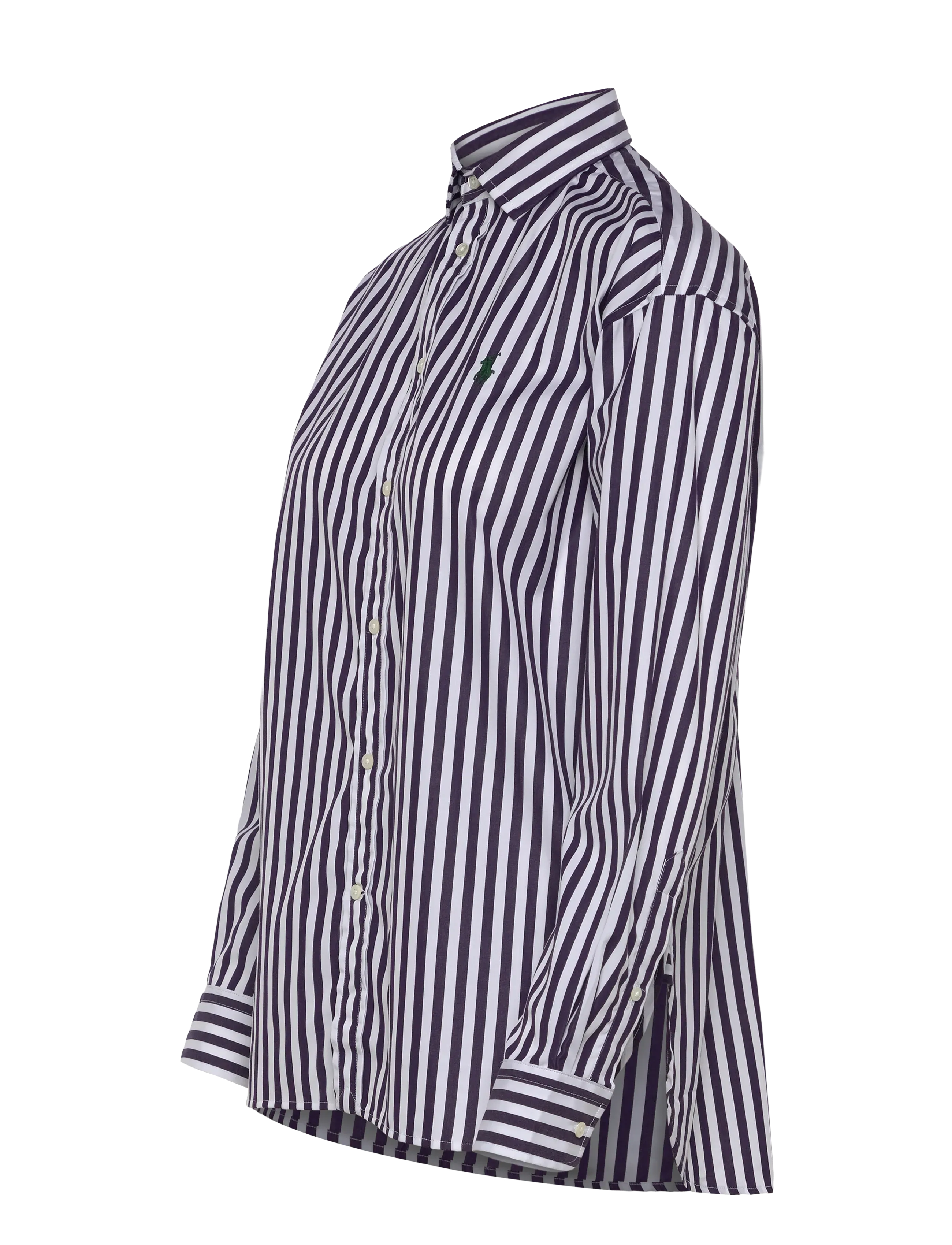 Polo Ralph Lauren - Relaxed Fit Striped Cotton Shirt - denimskjorter - 1323e bright purp - 2