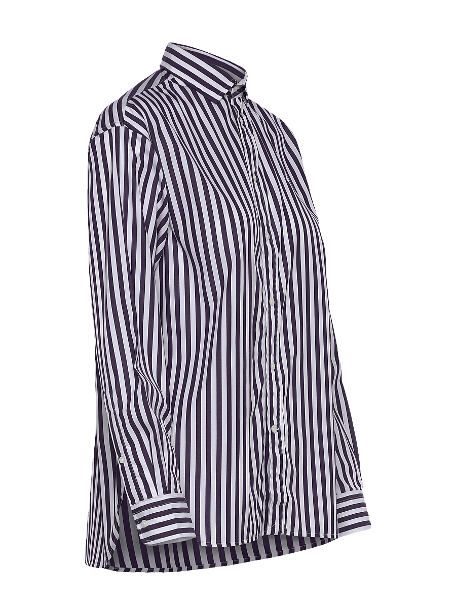 Polo Ralph Lauren - Relaxed Fit Striped Cotton Shirt - denimskjorter - 1323e bright purp - 3
