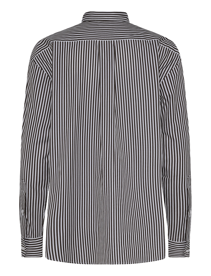 Polo Ralph Lauren - Relaxed Fit Striped Cotton Shirt - jeanshemden - 1936 dark brown w - 2