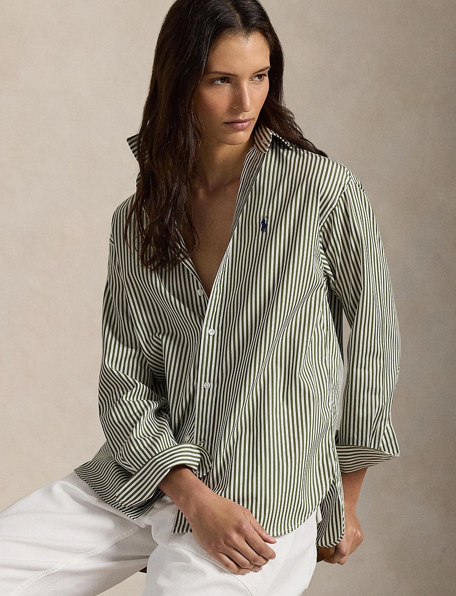Polo Ralph Lauren - Relaxed Fit Striped Cotton Shirt - chemises en jeans - 1936 supply olive - 3