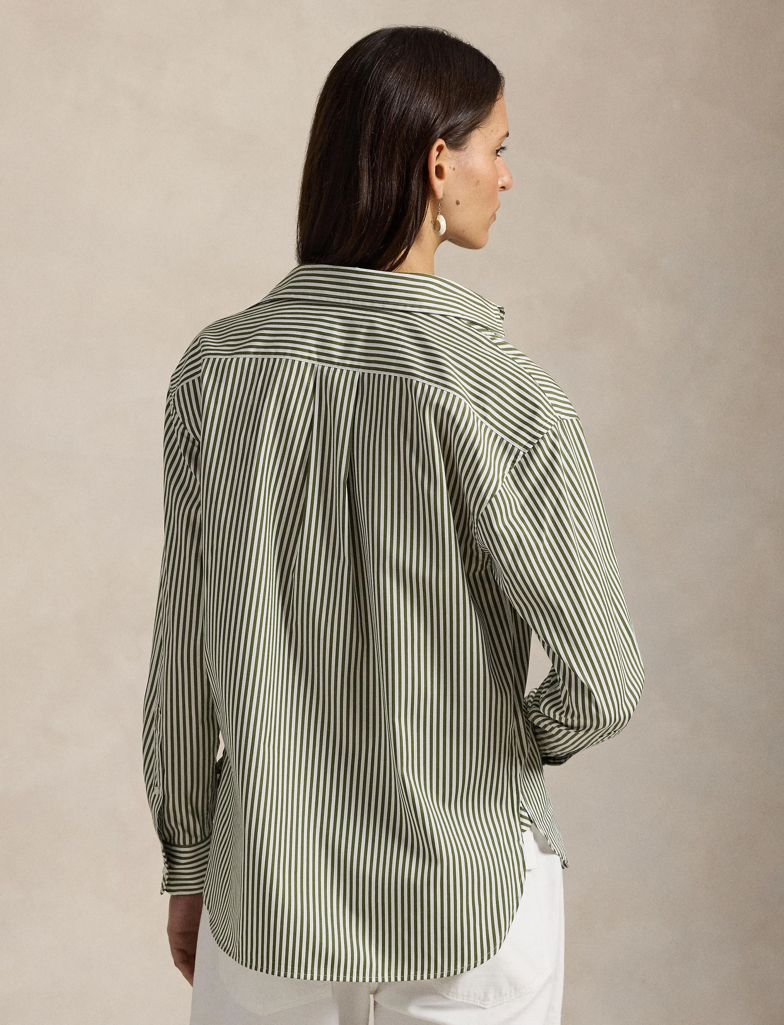 Polo Ralph Lauren - Relaxed Fit Striped Cotton Shirt - chemises en jeans - 1936 supply olive - 5
