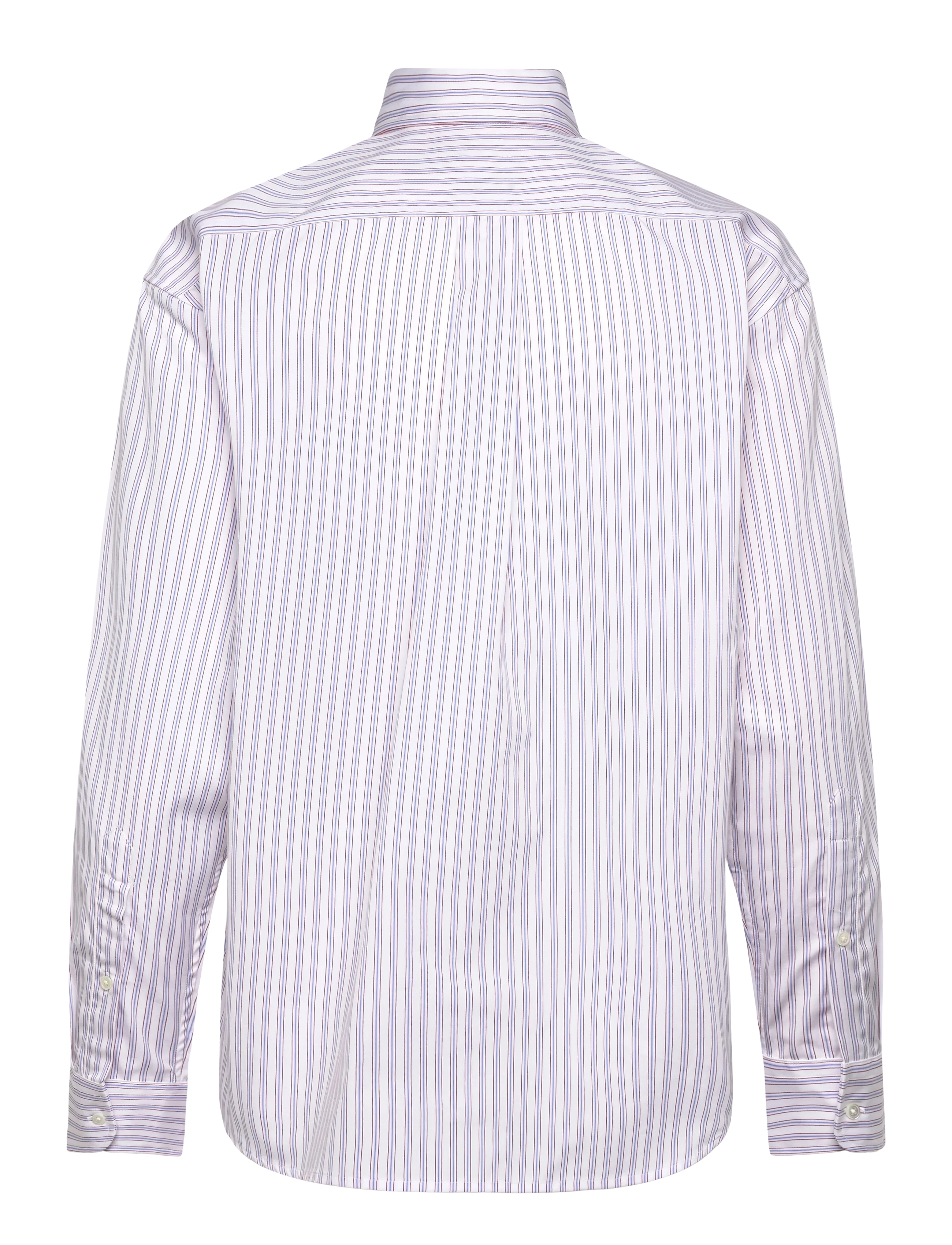 Polo Ralph Lauren - Relaxed Fit Striped Cotton Shirt - džinsa krekli - 1968 white red bl - 2