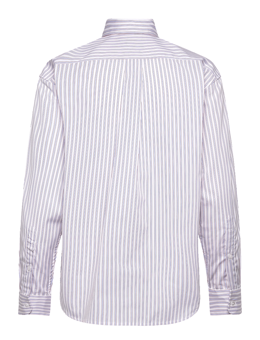 Polo Ralph Lauren - Relaxed Fit Striped Cotton Shirt - džinsa krekli - 1968 white red bl - 2