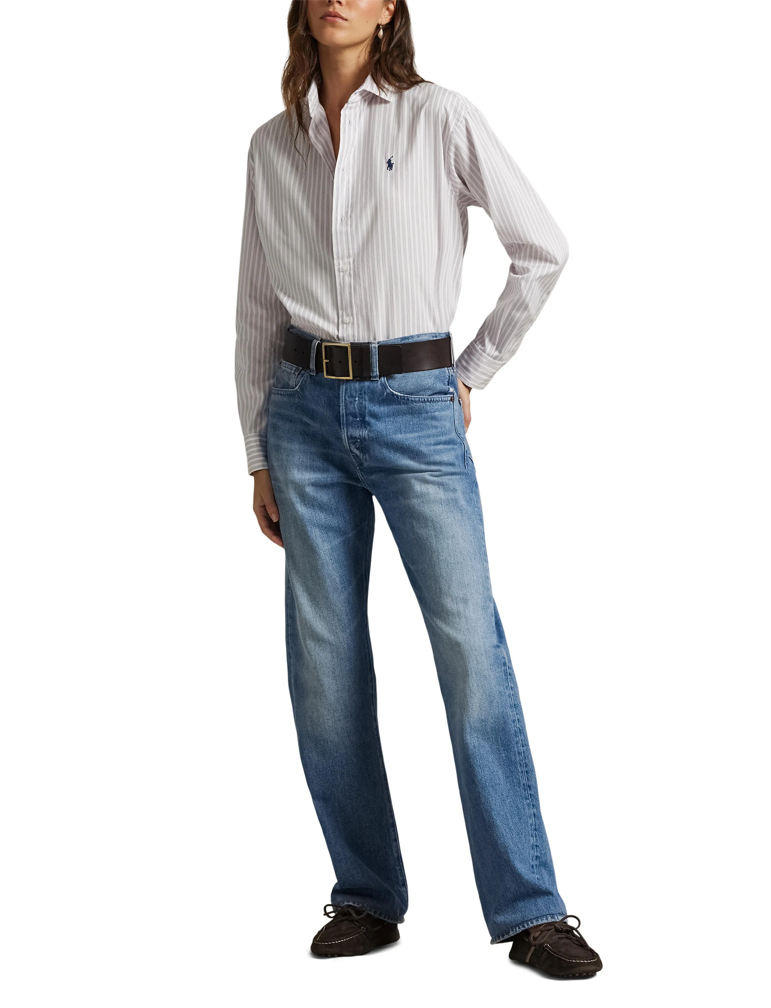 Polo Ralph Lauren Relaxed Fit Striped Cotton Shirt skjortor dam – bild 6