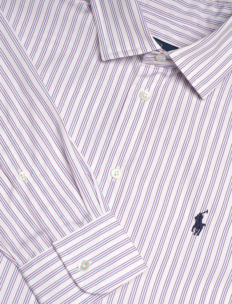 Polo Ralph Lauren - Relaxed Fit Striped Cotton Shirt - denimskjorter - 1968 white red bl - 2